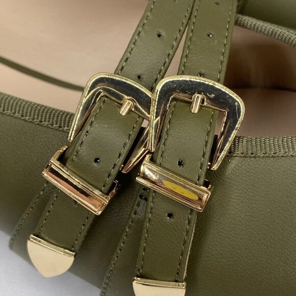 NEW TUCKERNUCK Nina Leather Ballet Flats – Olive Green – Women’s Size 9 - Picture 4 of 7